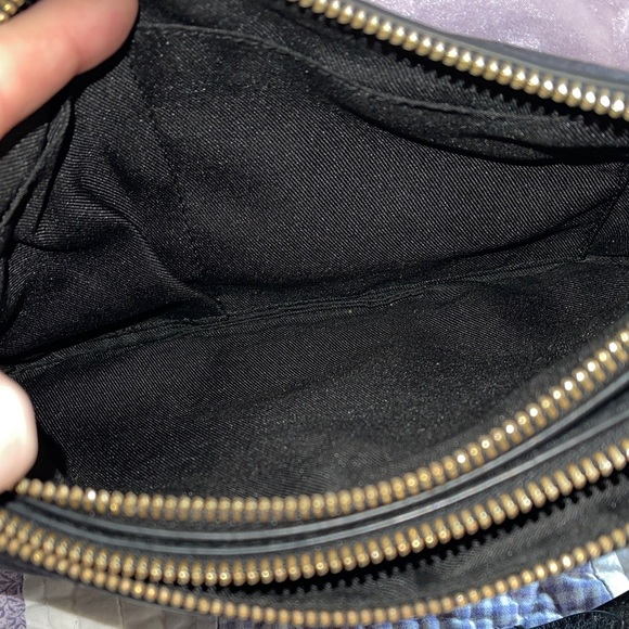 Vince Camuto Black Leather Crossbody 2 Pockets with separate zips - Picture 5 of 5